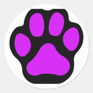 Purple Paw Stickers