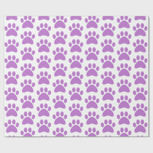 Purple Paw Wrapping Paper