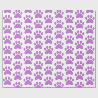 Purple Paw Wrapping Paper
