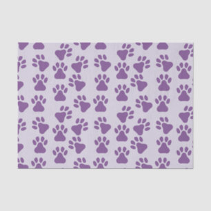 Purple Pawprints Tissue Paper