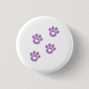 Purple Paws Button
