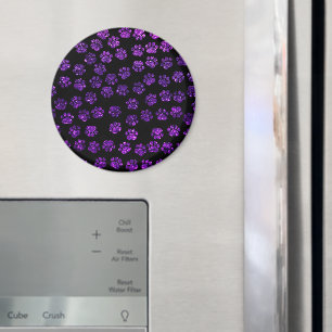 Purple Paws, Glitter Paws, Purple Glitter, Dog Magnet