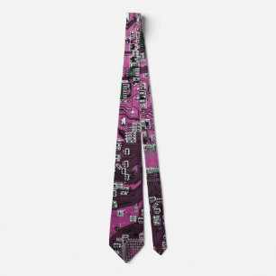 Purple PCB Circuit Board Design for IT Pros Tie