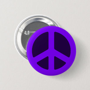 Purple Peace Sign 6 Cm Round Badge