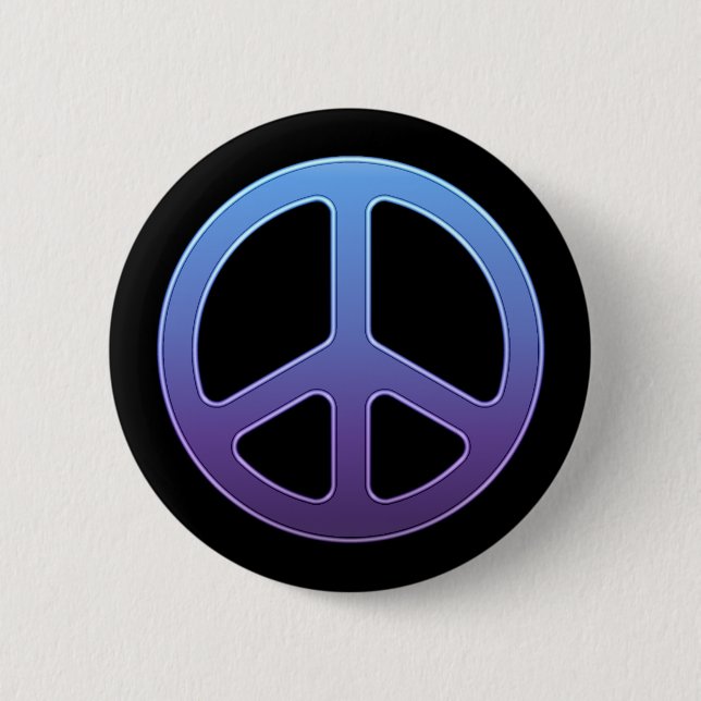 Purple Peace Sign Button (Front)