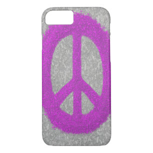 Purple Peace Sign  iPhone 8/7 Case