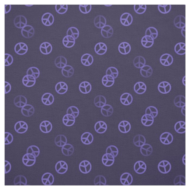 Purple Peace Sign Fabric (Swatch)