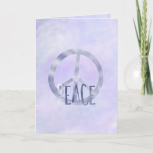 Purple Peace Sign Inspirational Quote watercolor Card