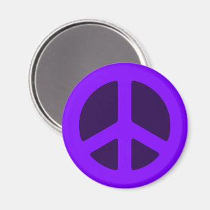 Purple Peace Sign Magnet