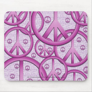Purple Peace Sign Mousepad