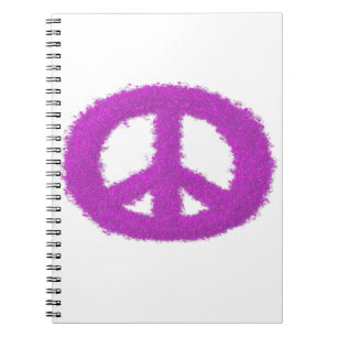 Purple Peace Sign  Notebook