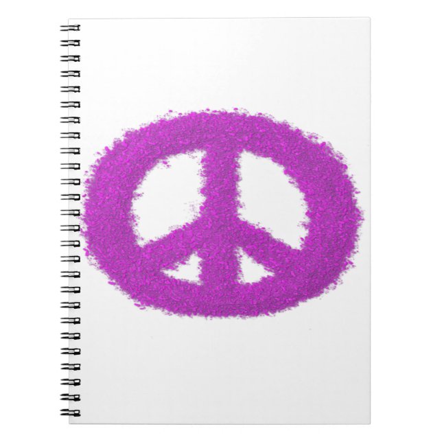 Purple Peace Sign  Notebook (Front)