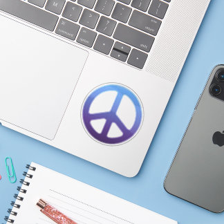 Purple Peace Sign Sticker