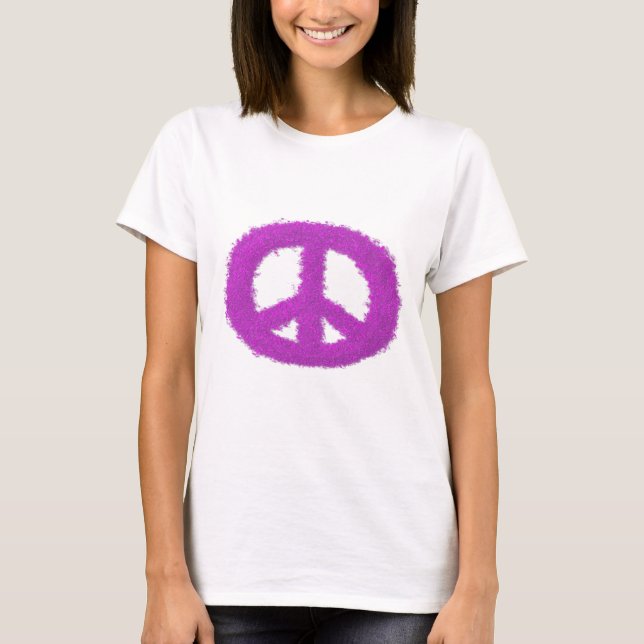 Purple Peace Sign T-Shirt (Front)