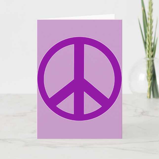 Purple Peace Sign T shirts, Hoodies, Mugs Card (Front)