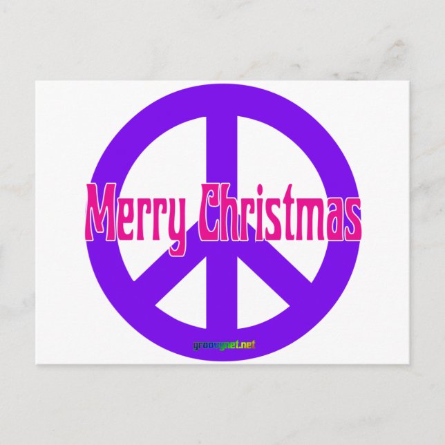 Purple Peace Symbol Postcard (Front)