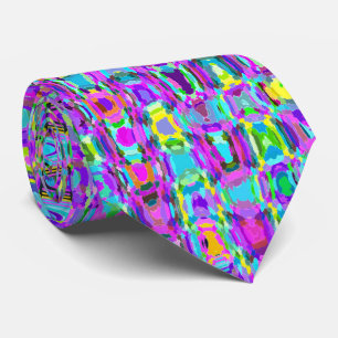 Purple Peacock Abstract Tie