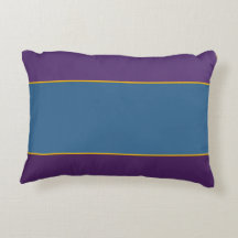 Purple & Peacock Blue Field Accent Pillow