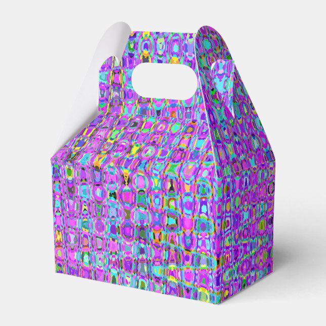 Purple Peacock Favour Box (Front Side)