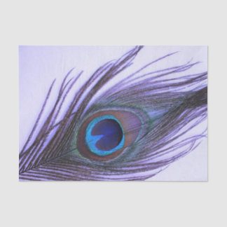 Purple Peacock Feather Tissue Paper