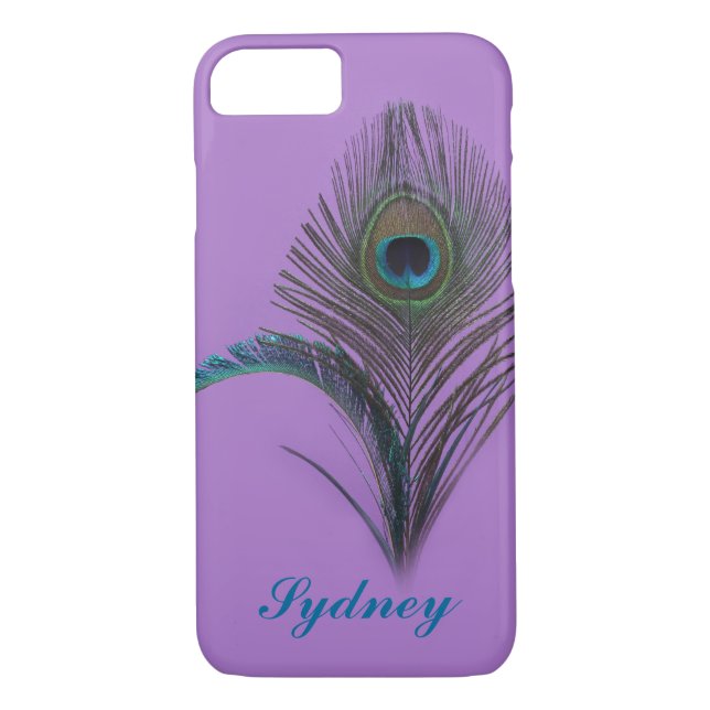 Purple Peacock iPhone 7 Case (Back)