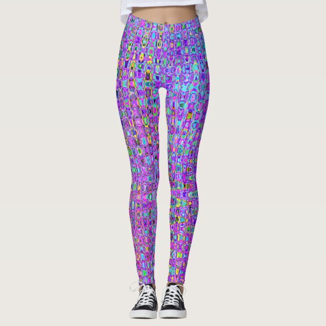 Purple Peacock Leggings (Front)