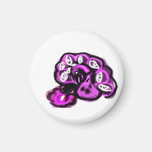 Purple peacock magnet