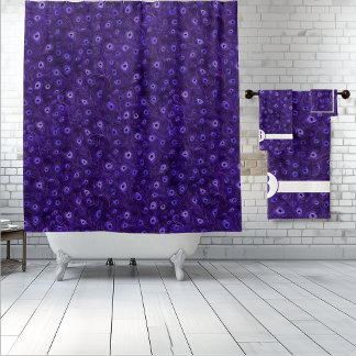 Purple Peacock Paradise Shower Curtain