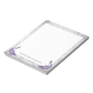 Purple Peacocks Notepad