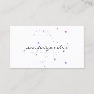 Purple Pearls Jewellery Elegant Feminine Simple Business Card