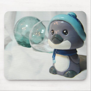 Purple Penguin I Mouse Mat