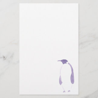 Purple Penguin Stationery
