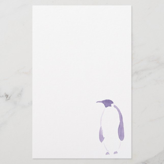 Purple Penguin Stationery (Front)