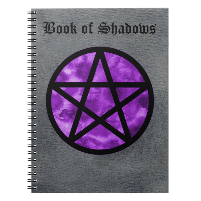 Purple Pentacle Book of Shadows Notebook 2 (Front)