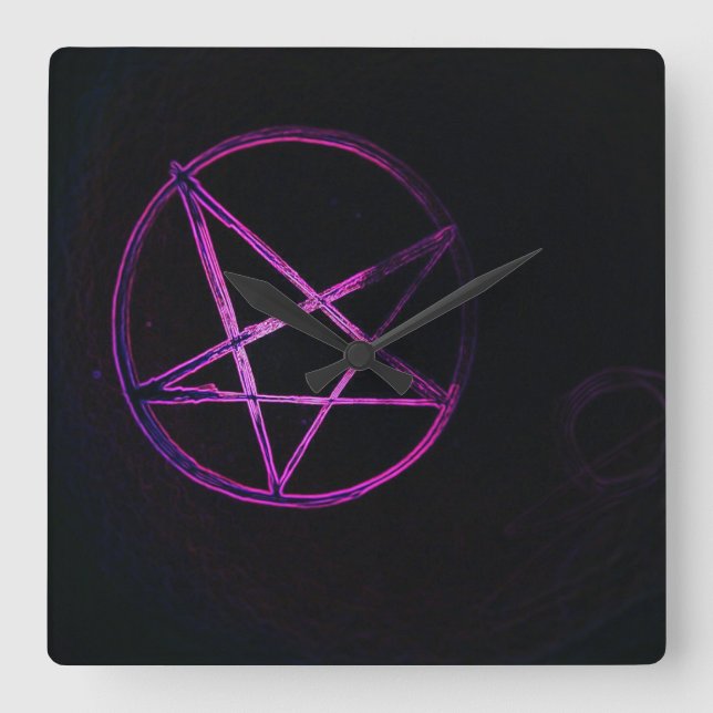 purple pentagram clock (Front)