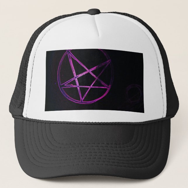 purple pentagram trucker hat (Front)