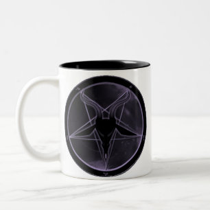 Purple Pentagram Two-Tone Coffee Mug