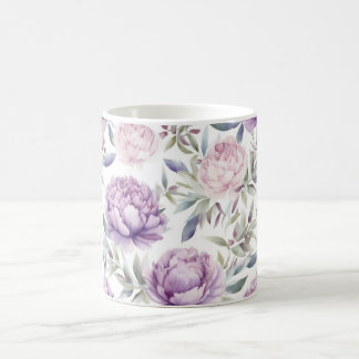 Purple Peonies Regency Core Aesthetic  Coffee Mug