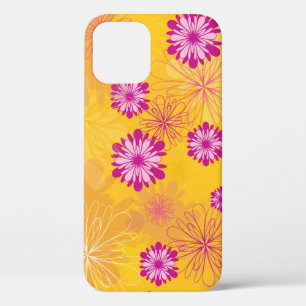 Purple Peonies Yellow Floral Garden Spring Flowers iPhone 12 Case