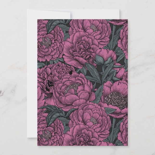 Purple peony flowers (Front)