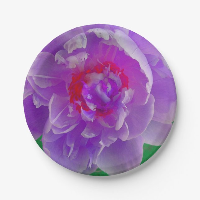 Purple Peony Plate (Front)