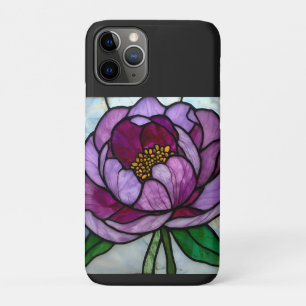 Purple Peony Stained iPhone 11 Pro Case