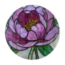 Purple Peony Stained Glass