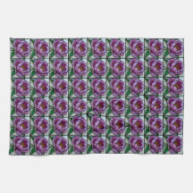 Purple Peony Stained Glass