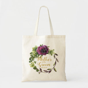 Purple Peony Wreath Mother of the Groom ID456 Tote Bag