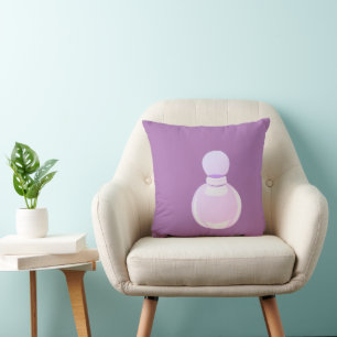 Purple Perfume Bottle Cushion
