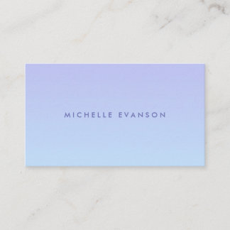 Purple Periwinkle Blue Gradient Modern Business Card