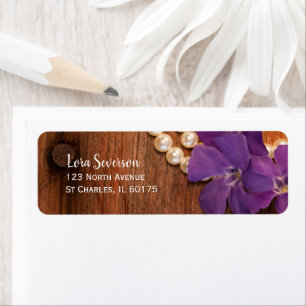 Purple Periwinkle, Pearls and Barn Wood Country