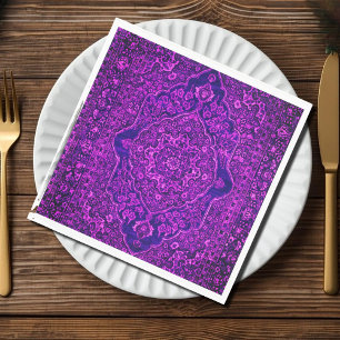 Purple Persian carpet  look - Tabris Napkin