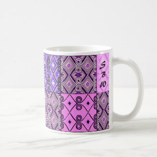 Purple Persian Patchwork (Personalised Mug) Coffee Mug